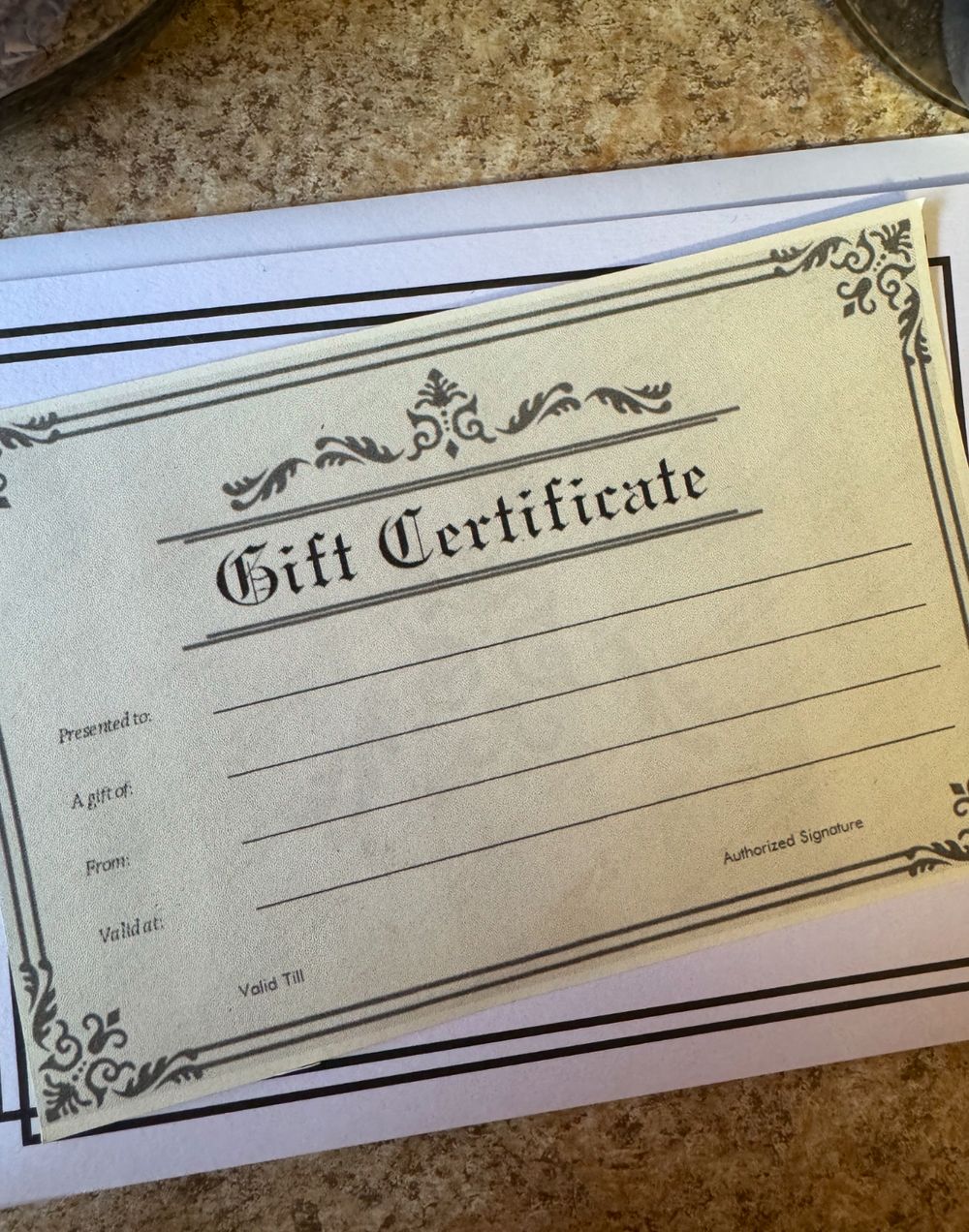 Gift Certificate